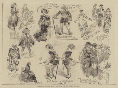 Character Sketches from Olivette, at the Strand Theatre by Harry Furniss